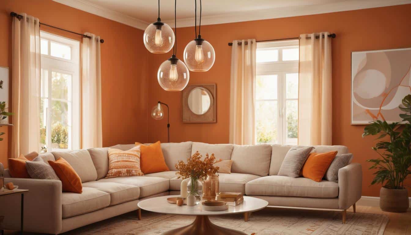 Warm pendant lights and sconces