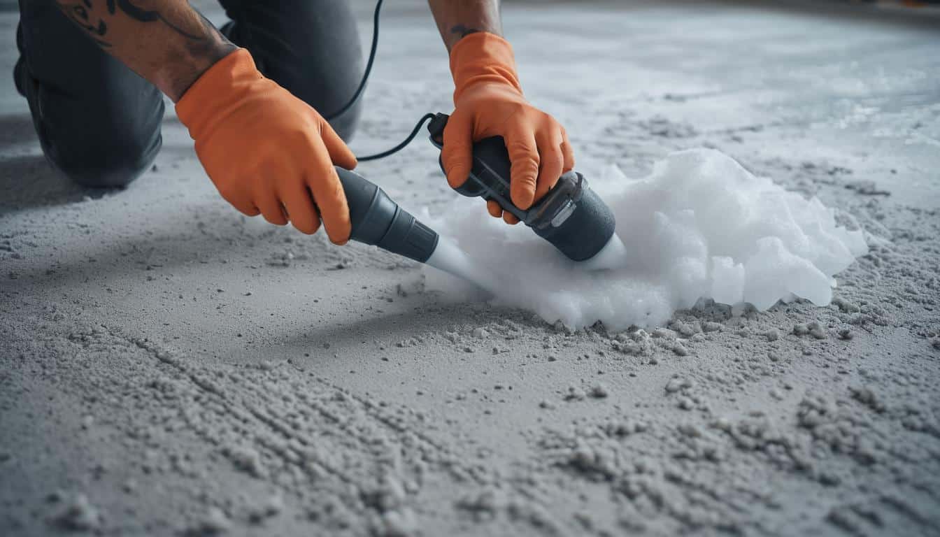 Dry ice glue removal