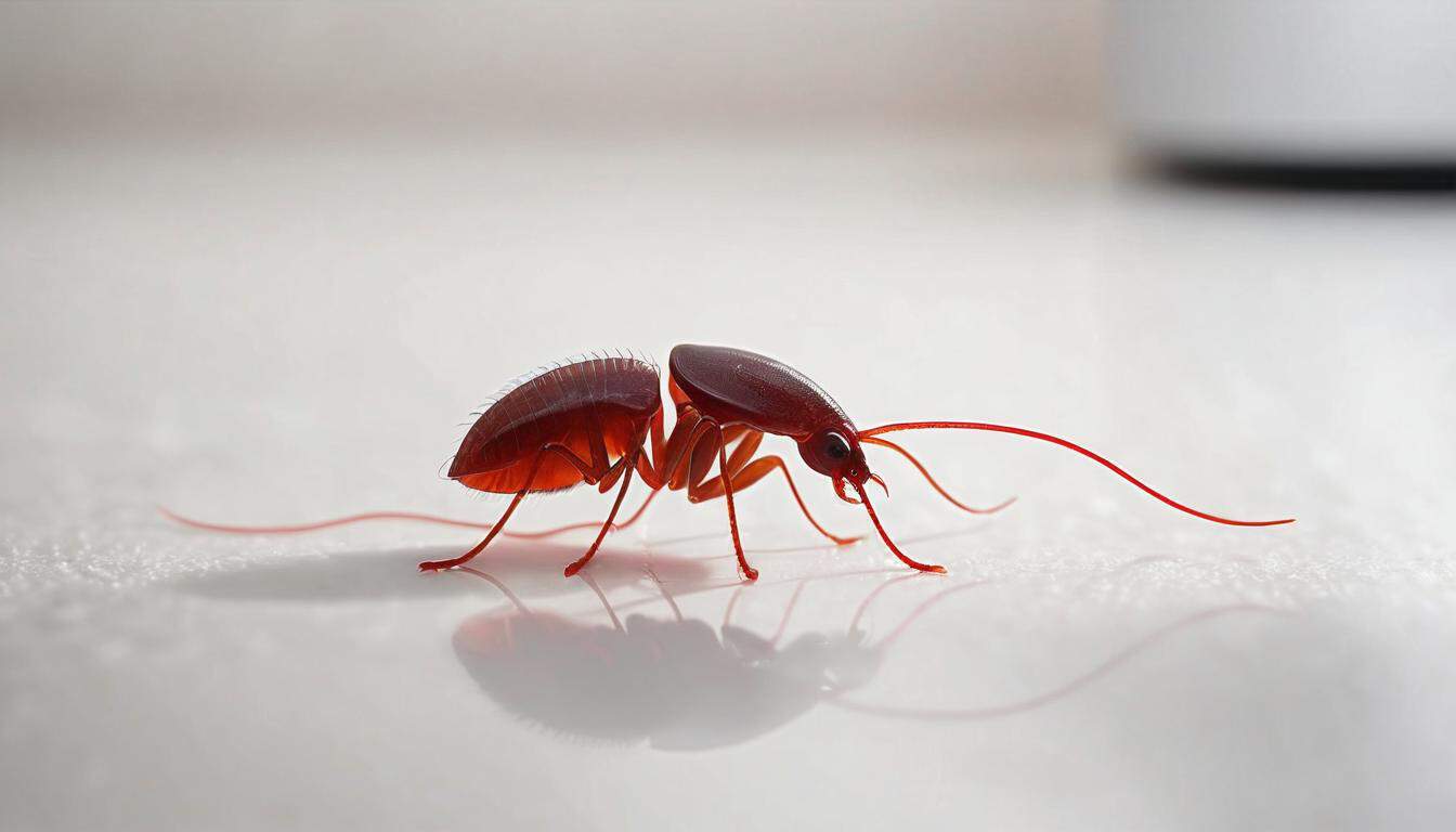 Flea trap in action