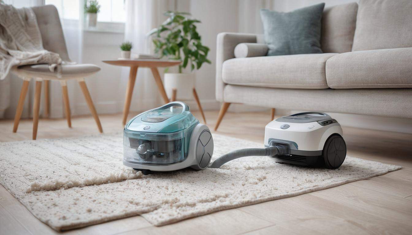Quiet water filtration vacuum