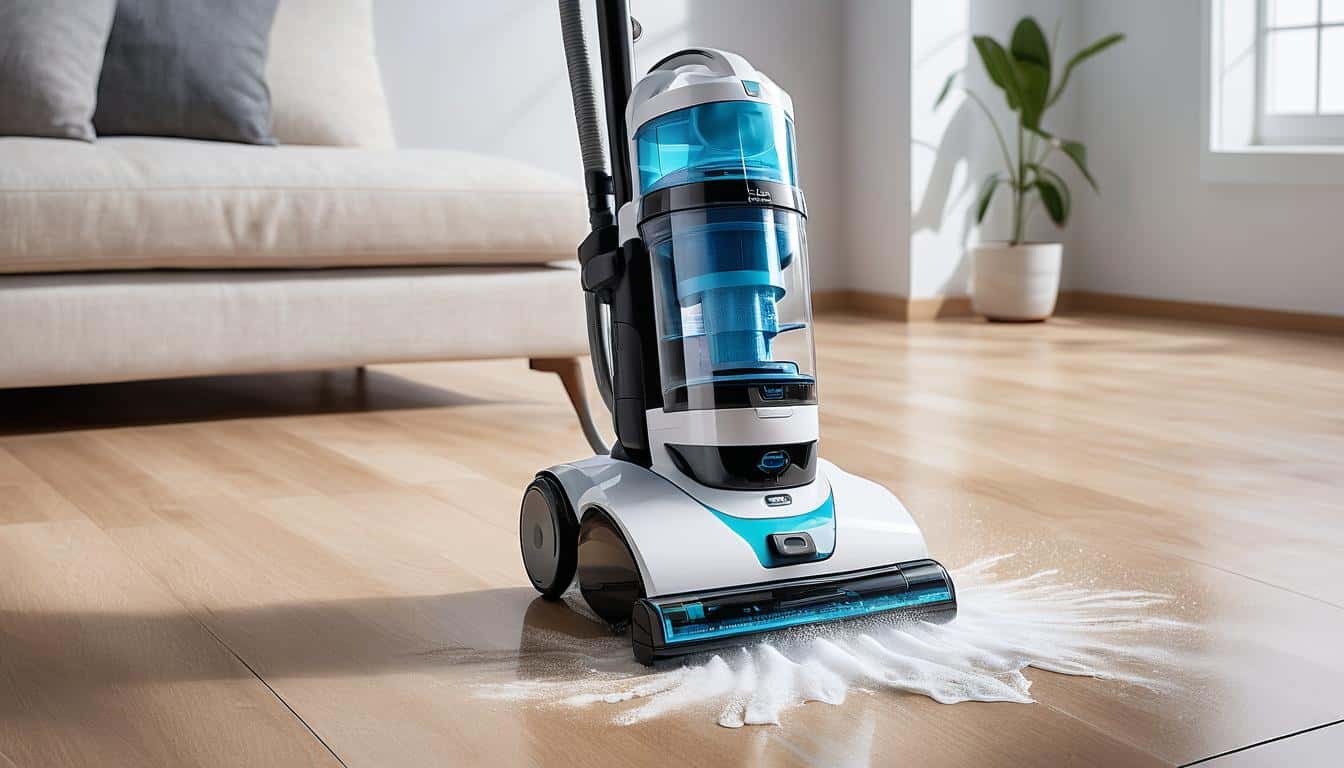Water filtration vacuum cleaning