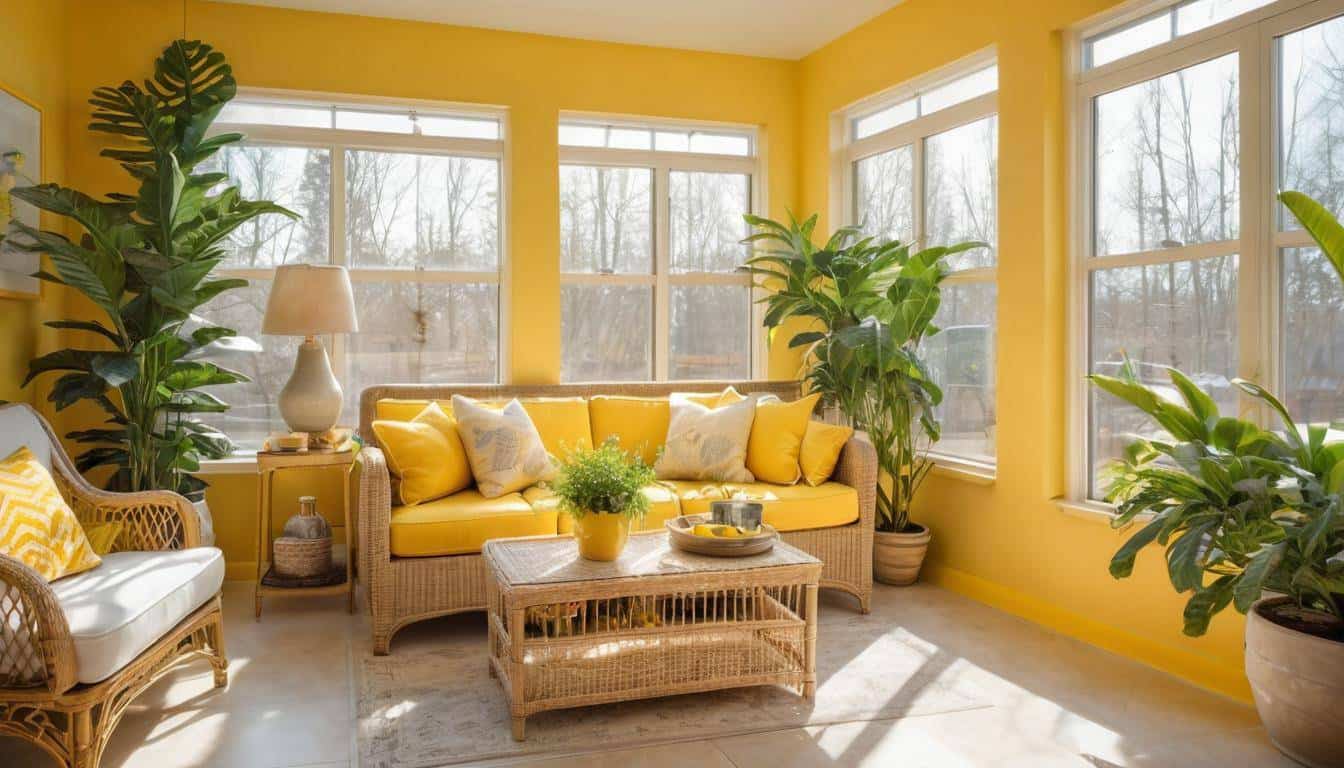 Cheerful sunlit sunroom