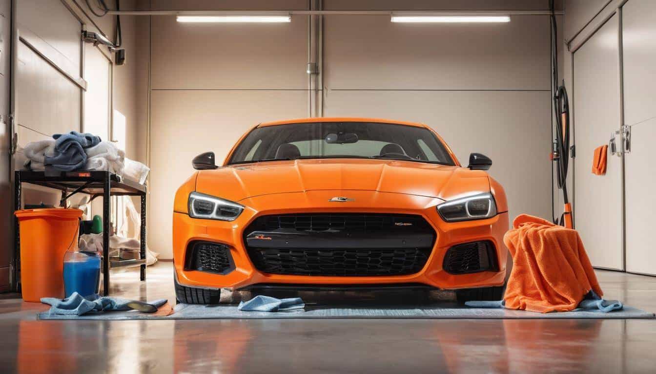 Cleaning bold orange surface