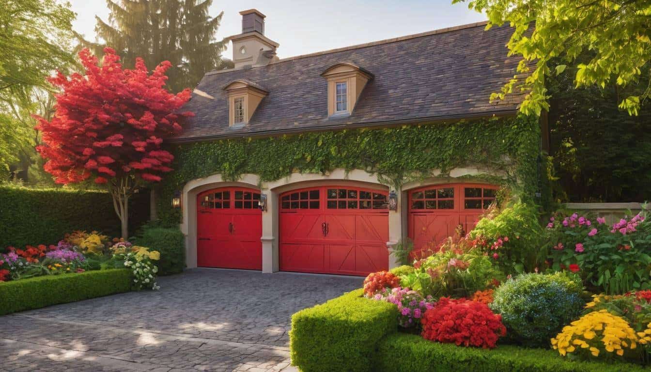 Colorful garden garage