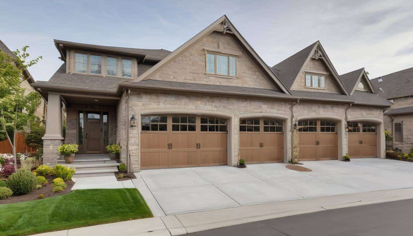 Coordinated garage doors and accents
