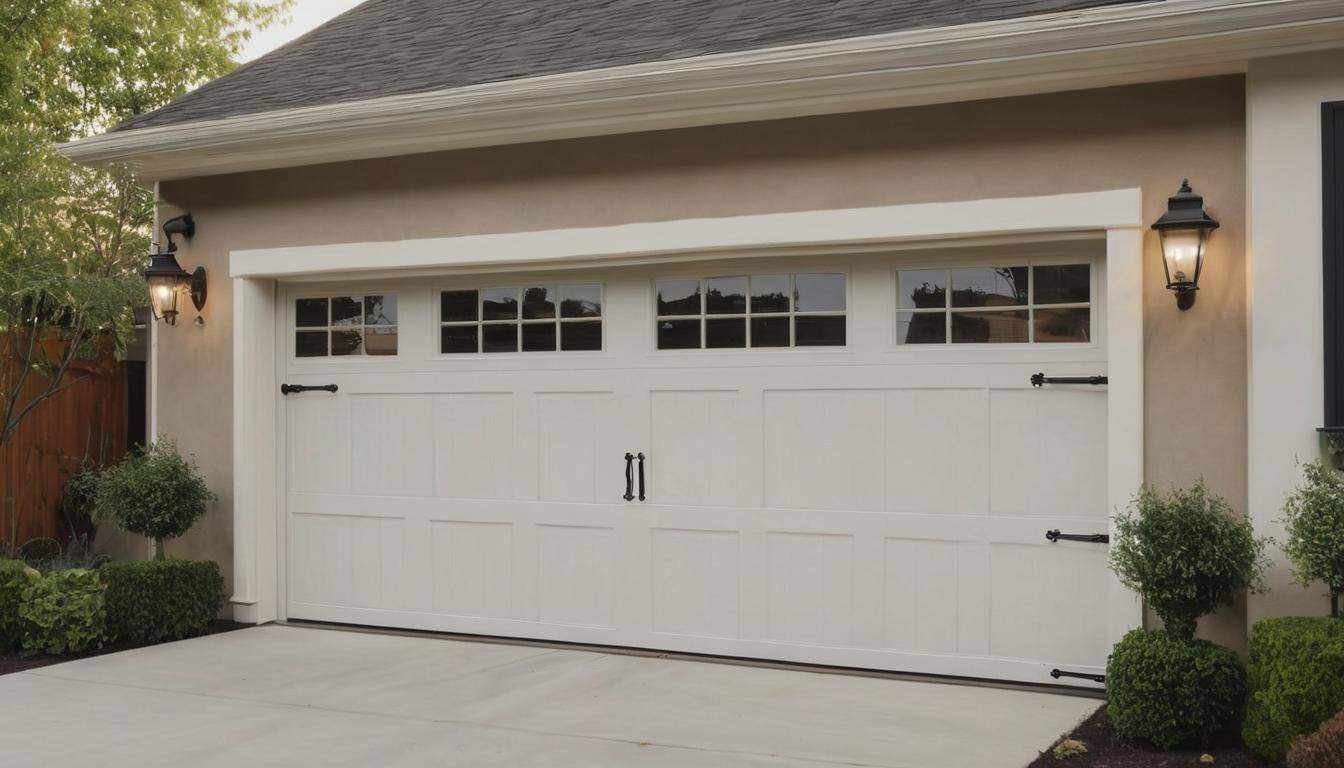 Quiet opening modern garage door