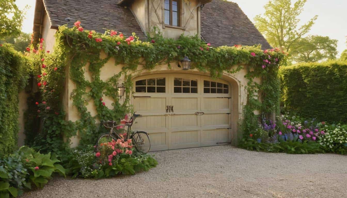 Serene beige garage