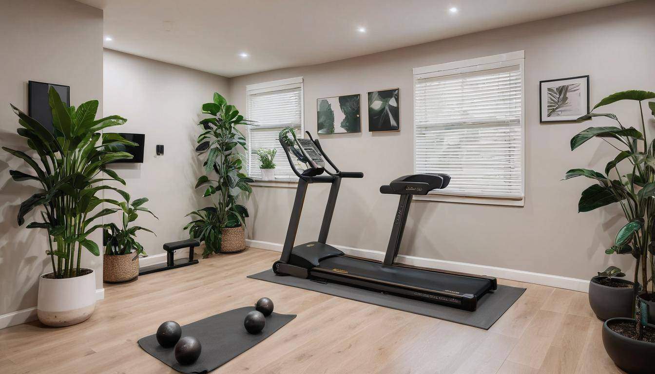 Stylish home gym decor