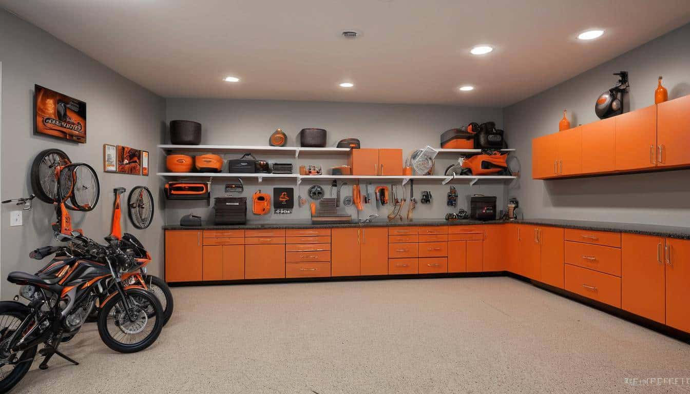Vibrant garage makeover