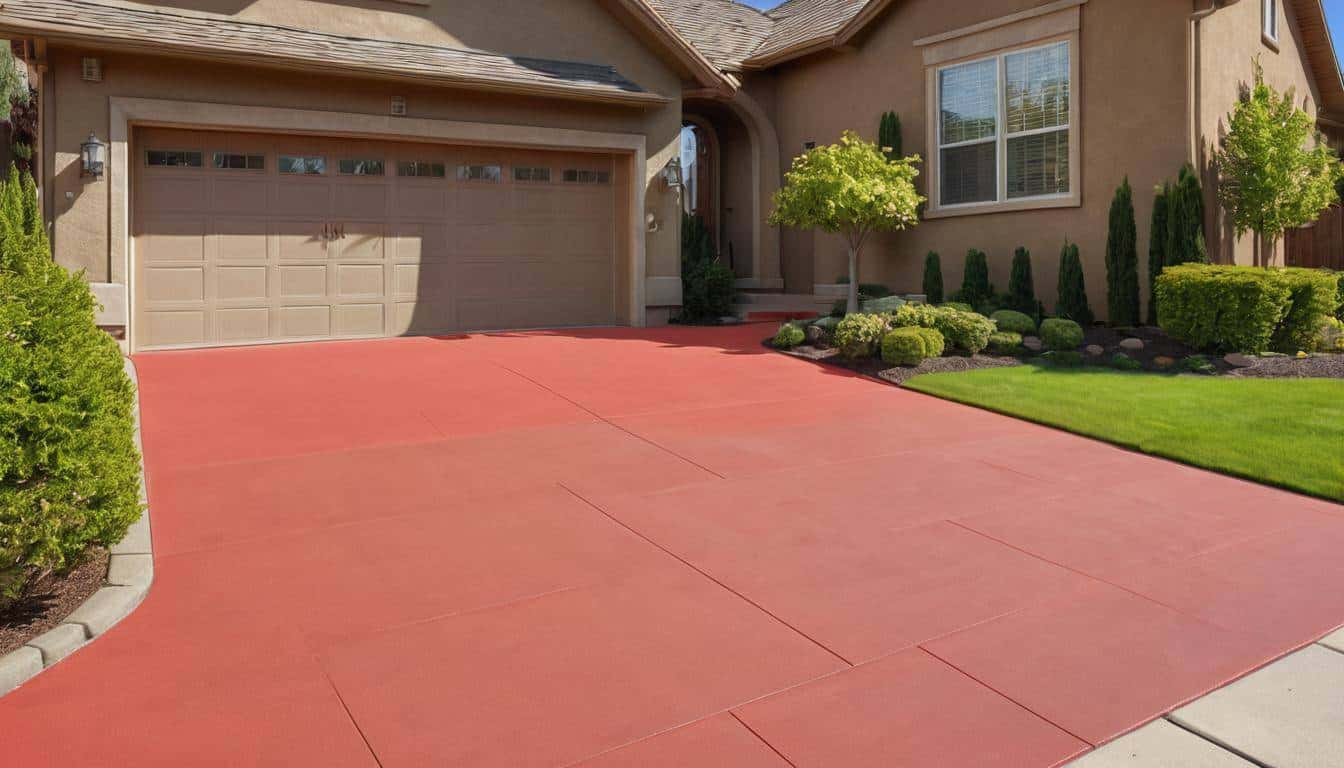 Enhanced red driveway